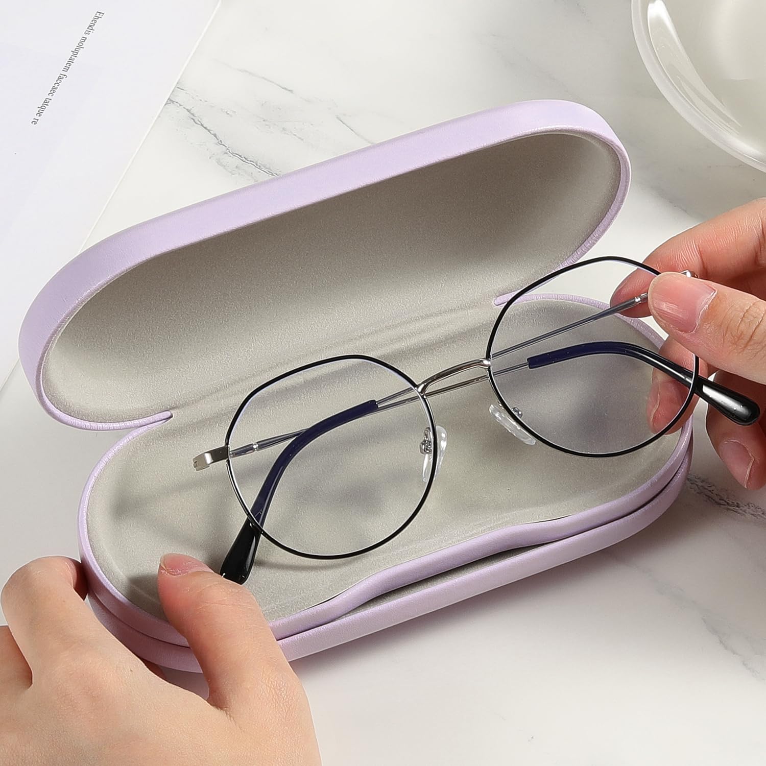 Amazon.com: MoKo Double Eyeglass Case, Contact Lens Case with